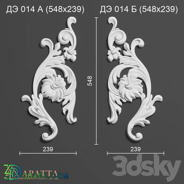 Decorative plaster - Aratta DE 014 A-B _548x239_