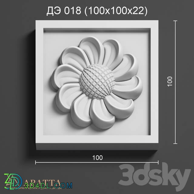 Decorative plaster - Aratta DE 018 _100x100x22_