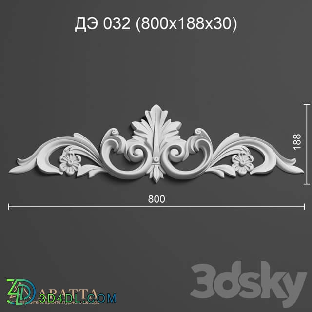 Decorative plaster - Aratta DE 032 _800x188x30_