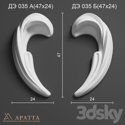 Decorative plaster - Aratta DE 035 A-B _47x24_ 