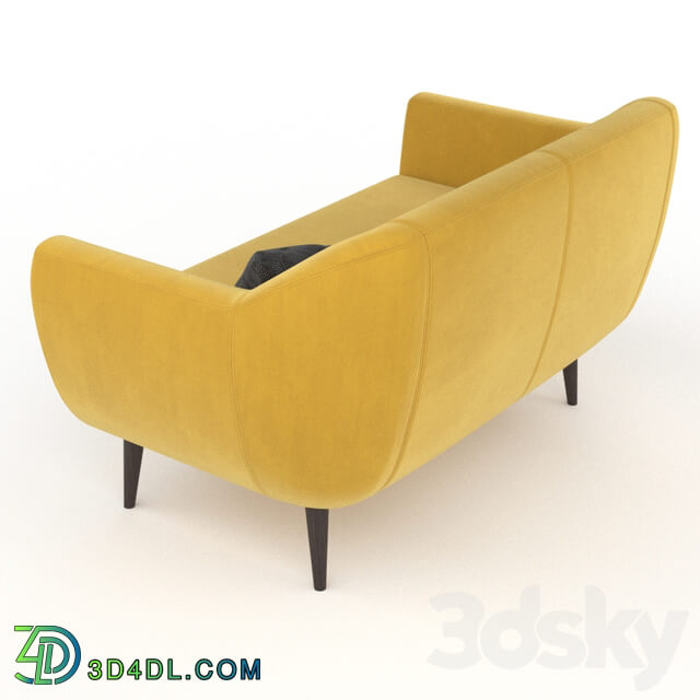 Sofa - Sofa Rotterdam Velvet Yellow