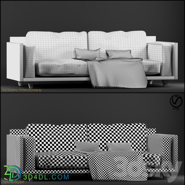 Sofa - Lawson Velvet Gray 2 Seater Couch