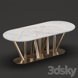 Table - Branchy Gold Decor Coffee Table 