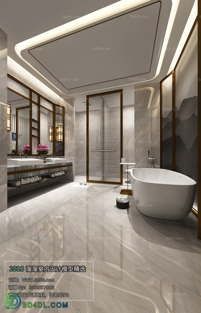 3D66 2018 Bathroom Chinese style C007