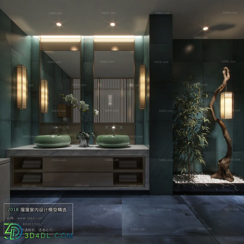 3D66 2018 Bathroom Chinese style C009