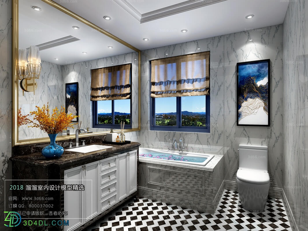 3D66 2018 Bathroom European style D003
