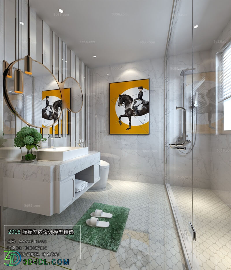 3D66 2018 Bathroom Postmodern style B001