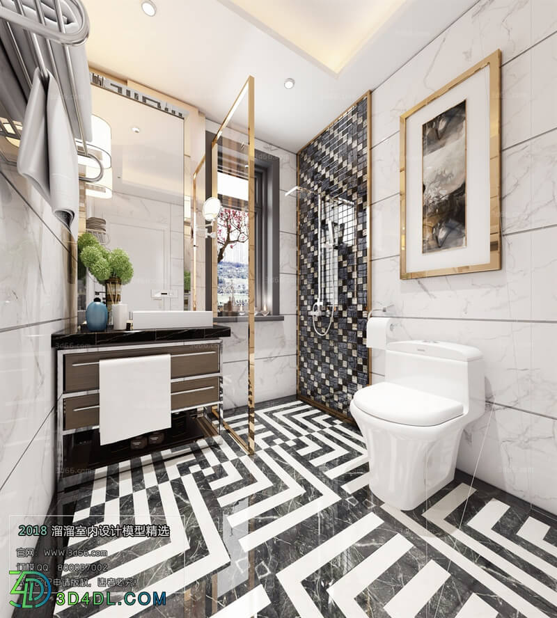 3D66 2018 Bathroom Postmodern style B011