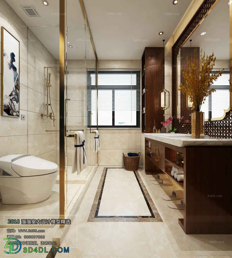3D66 2018 Bathroom Southeast Asian style F004