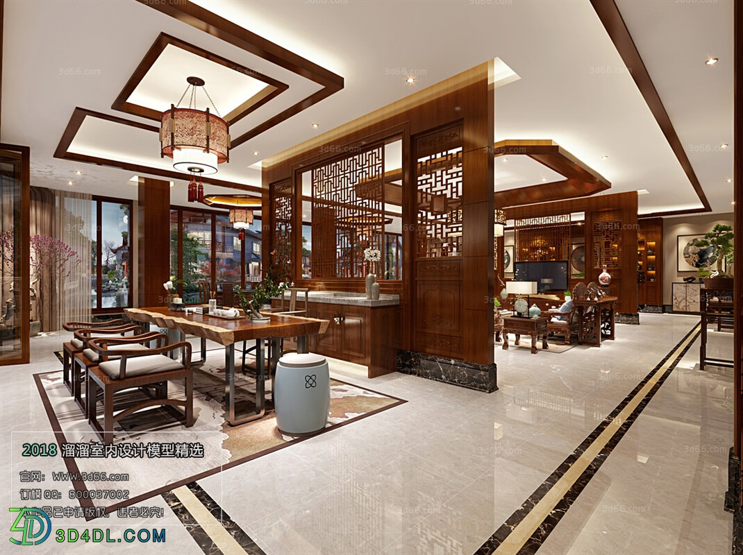 3D66 2018 Club House Chinese style C012