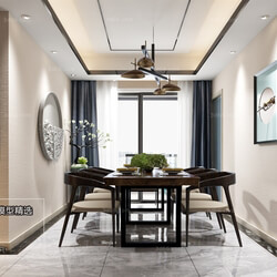 3D66 2018 Dining room kitchen Chinese style C005 