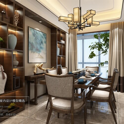 3D66 2018 Dining room kitchen Chinese style C018 