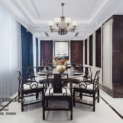 3D66 2018 Dining room kitchen Chinese style C020 