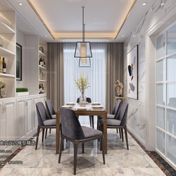3D66 2018 Dining room kitchen Mix style J004 