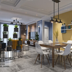 3D66 2018 Dining room kitchen Mix style J008 
