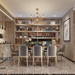 3D66 2018 Dining room kitchen Mix style J012 