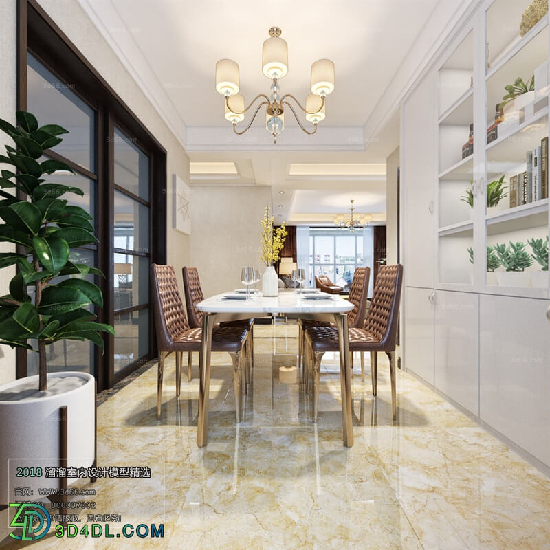 3D66 2018 Dining room kitchen Mix style J013