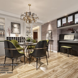3D66 2018 Dining room kitchen Mix style J015 