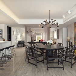 3D66 2018 Dining room kitchen Mix style J016 