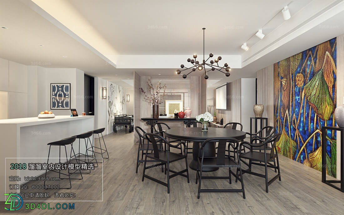 3D66 2018 Dining room kitchen Mix style J016