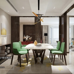 3D66 2018 Dining room kitchen Mix style J018 