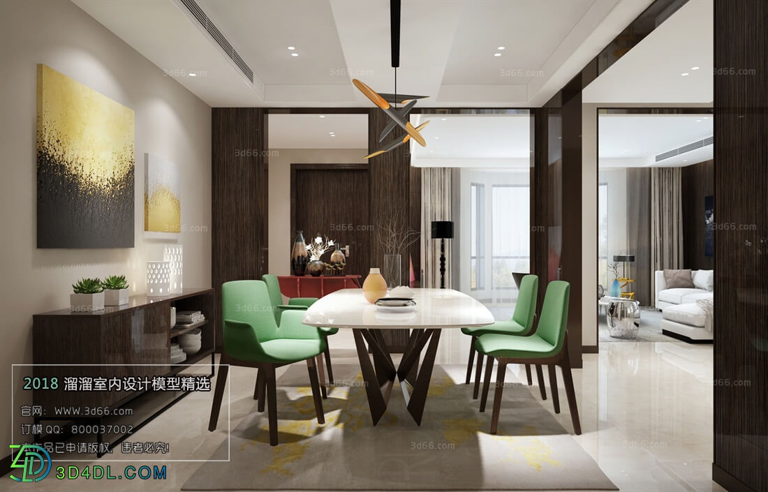 3D66 2018 Dining room kitchen Mix style J018