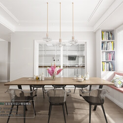 3D66 2018 Dining room kitchen Nordic style M010 