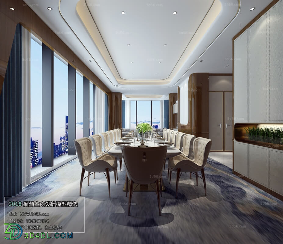 3D66 2018 Dining room kitchen Postmodern style B005