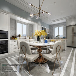 3D66 2018 Dining room kitchen Postmodern style B010 