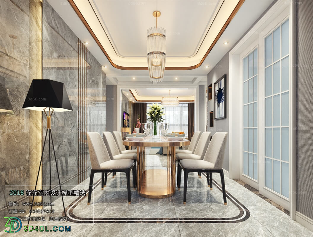 3D66 2018 Dining room kitchen Postmodern style B011