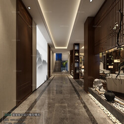 3D66 2018 Elevator Corridor Chinese style C002 