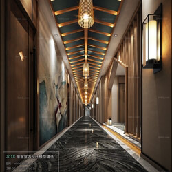 3D66 2018 Elevator Corridor Chinese style C006 