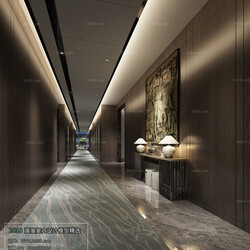 3D66 2018 Elevator Corridor Chinese style C008 