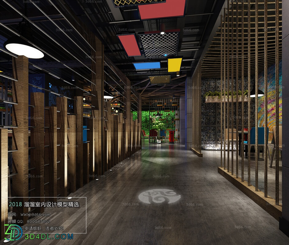 3D66 2018 Elevator Corridor Industrial style H002