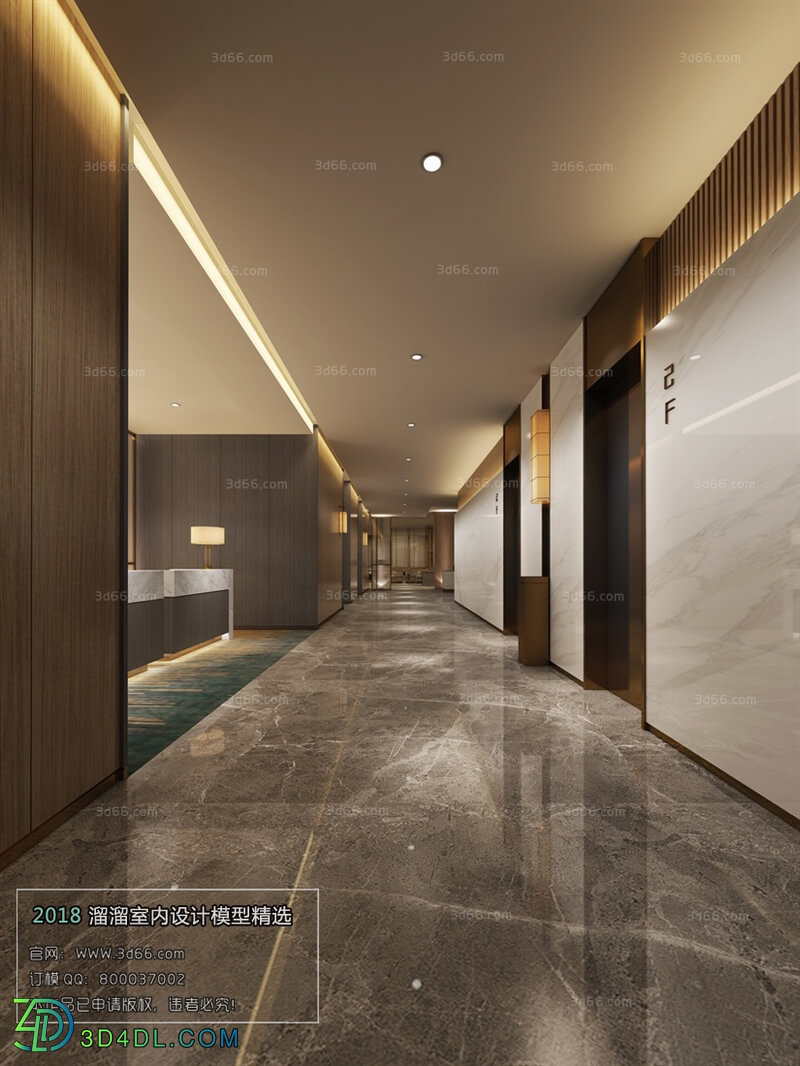 3D66 2018 Elevator Corridor Japanese Style K001