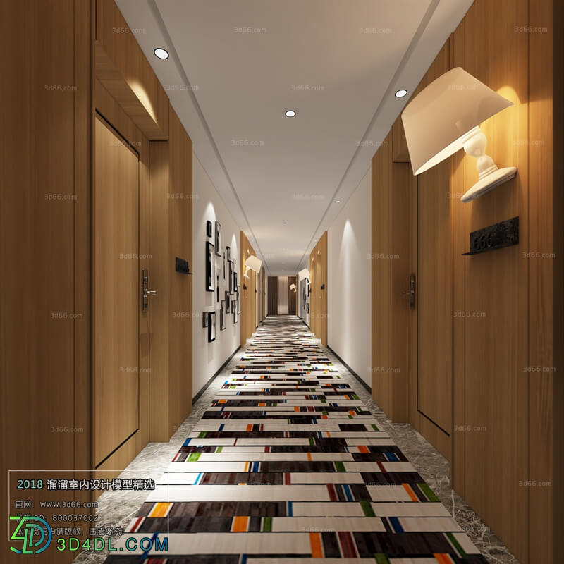 3D66 2018 Elevator Corridor Modern style A001