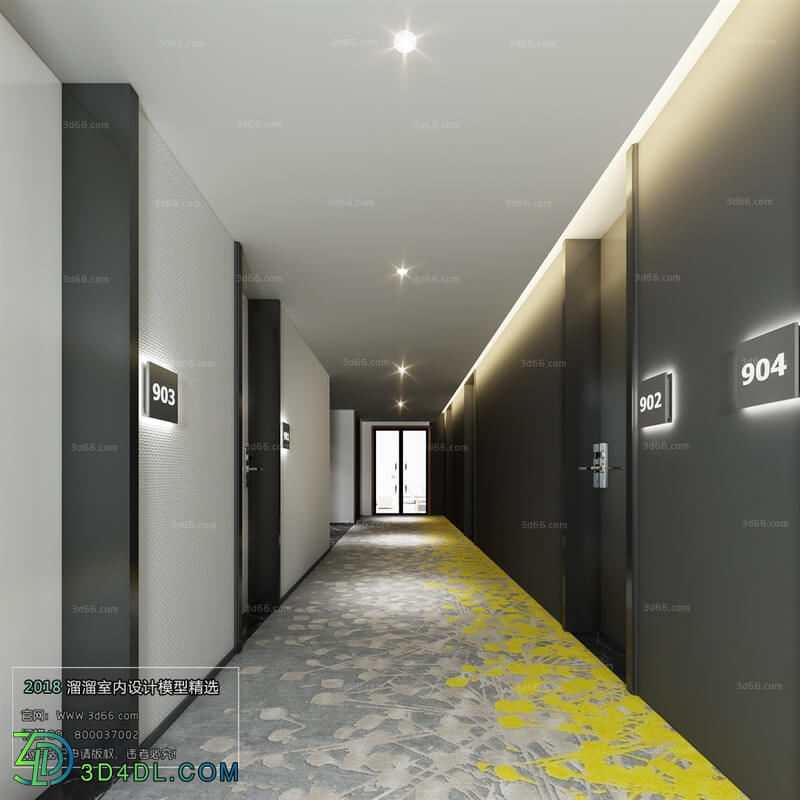 3D66 2018 Elevator Corridor Modern style A004