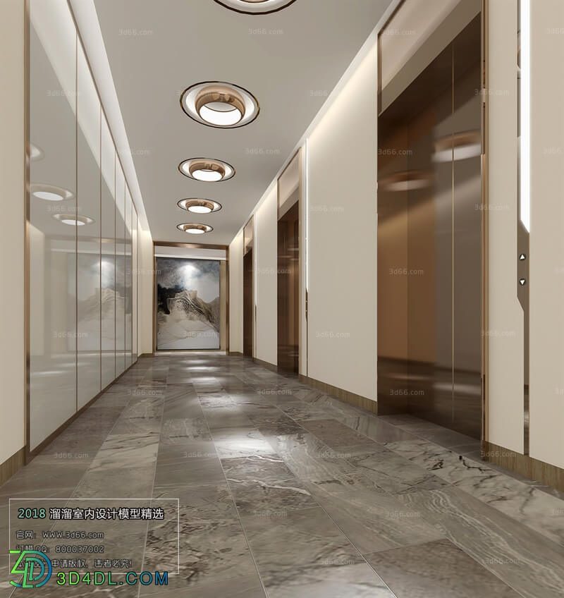 3D66 2018 Elevator Corridor Modern style A005