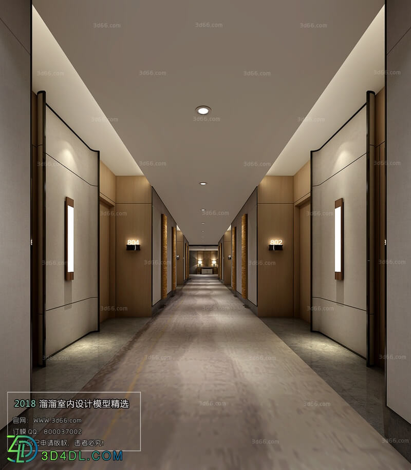 3D66 2018 Elevator Corridor Modern style A006