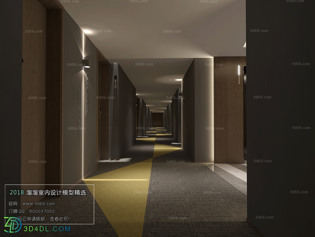 3D66 2018 Elevator Corridor Modern style A007