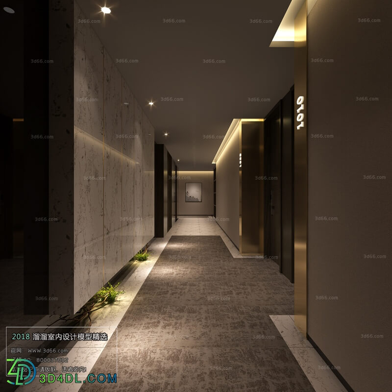 3D66 2018 Elevator Corridor Modern style A010