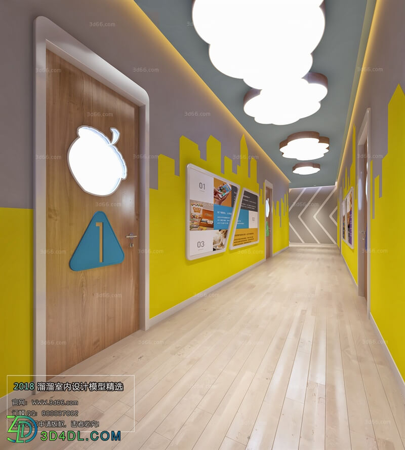 3D66 2018 Elevator Corridor Modern style A011