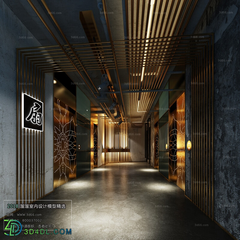 3D66 2018 Elevator Corridor Postmodern style B002