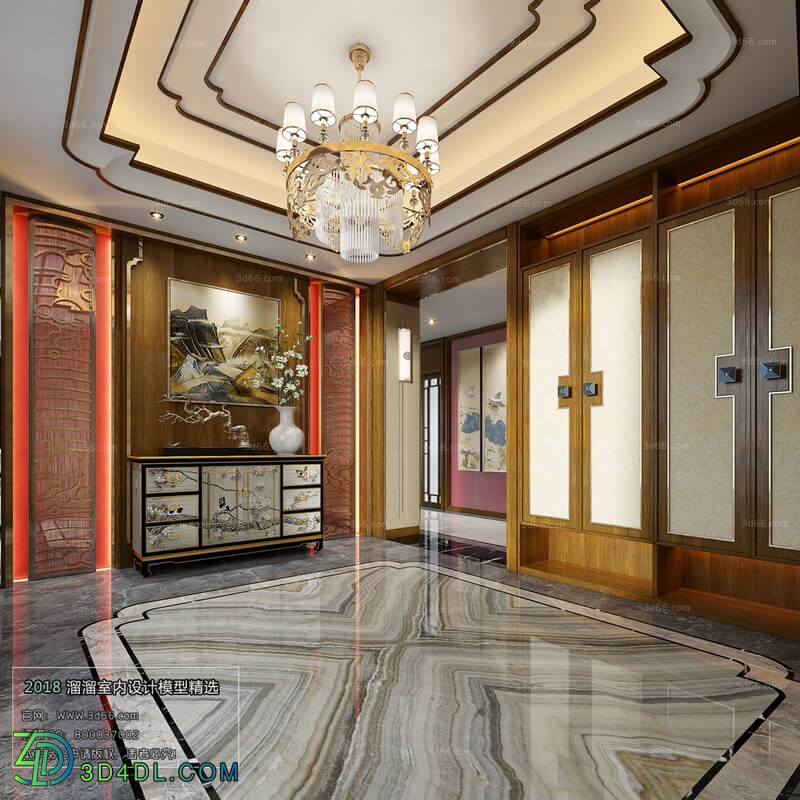 3D66 2018 Elevator Corridor Southeast Asian style F003