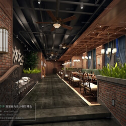 3D66 2018 Hotel & Teahouse & Cafe American style E002 