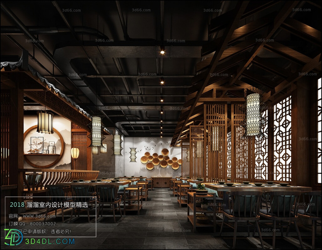 3D66 2018 Hotel & Teahouse & Cafe Chinese style C002