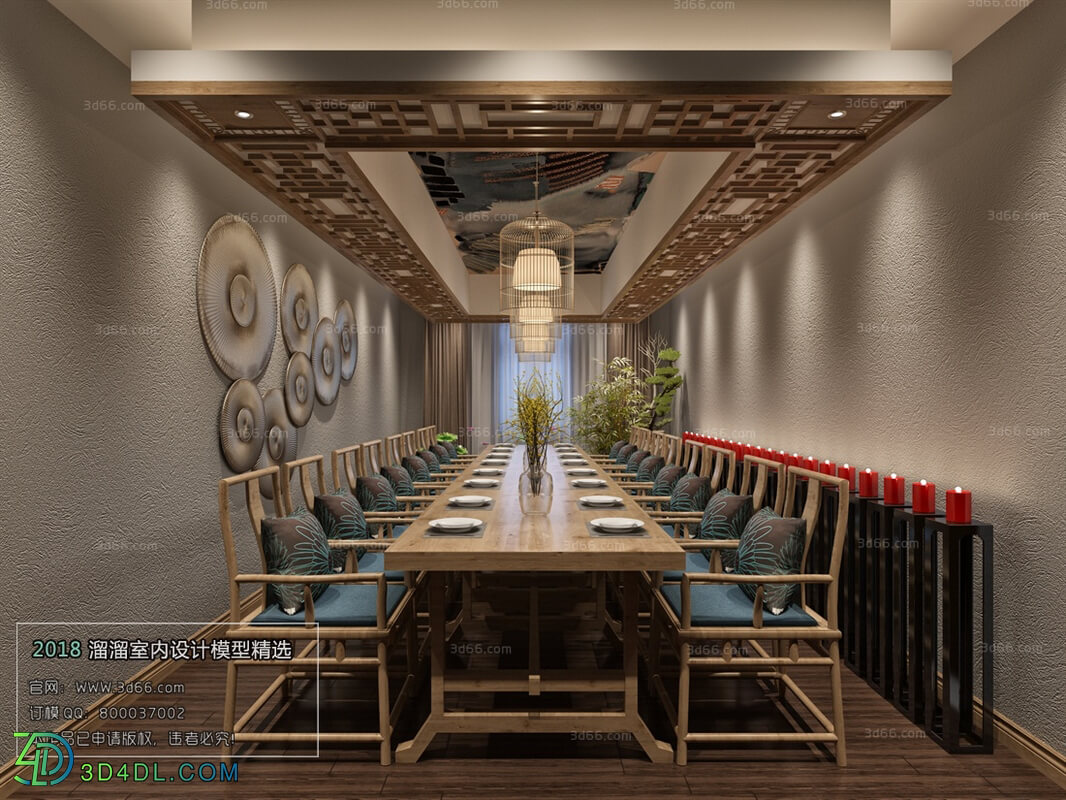 3D66 2018 Hotel & Teahouse & Cafe Chinese style C007