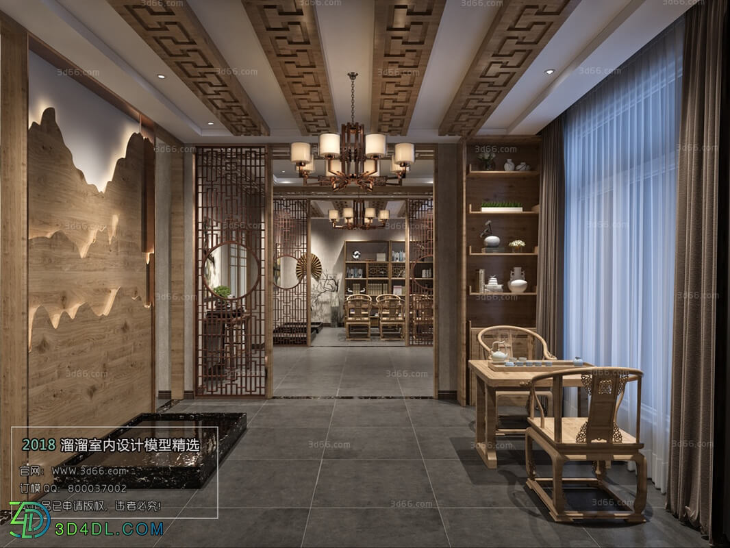 3D66 2018 Hotel & Teahouse & Cafe Chinese style C008
