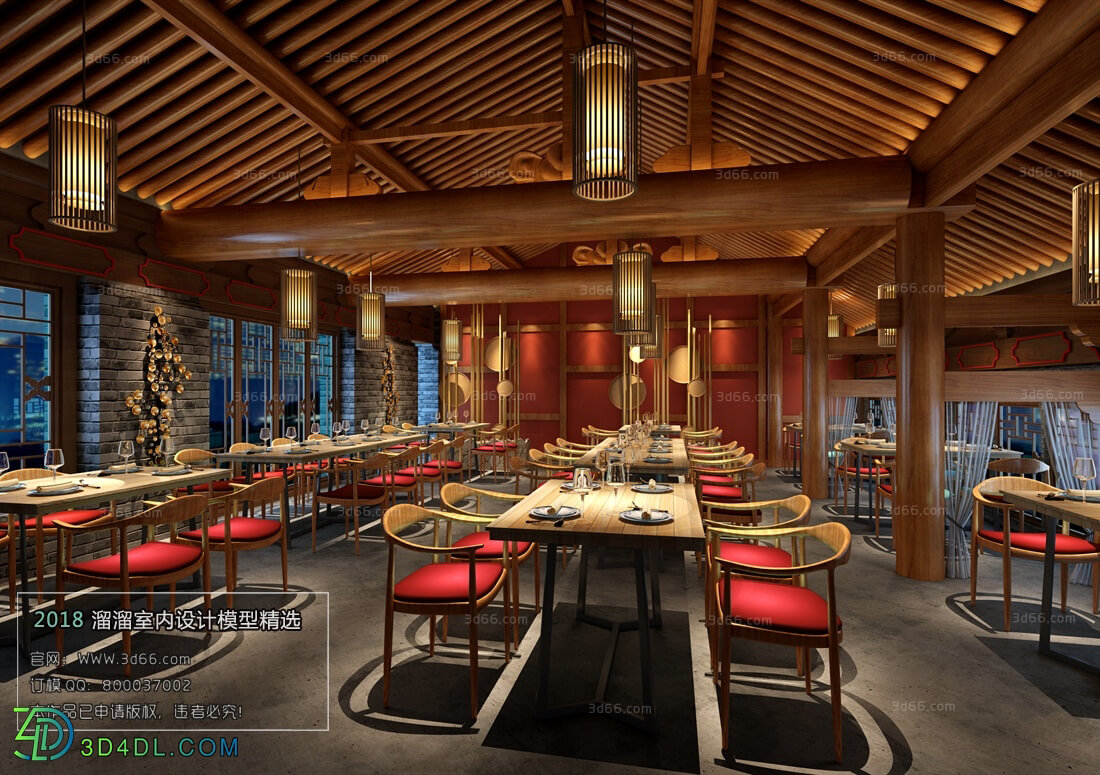 3D66 2018 Hotel & Teahouse & Cafe Chinese style C009