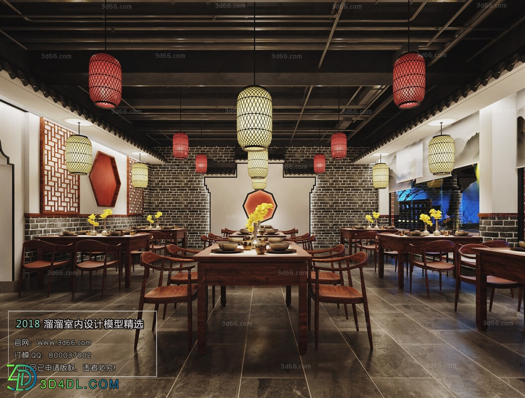 3D66 2018 Hotel & Teahouse & Cafe Chinese style C014